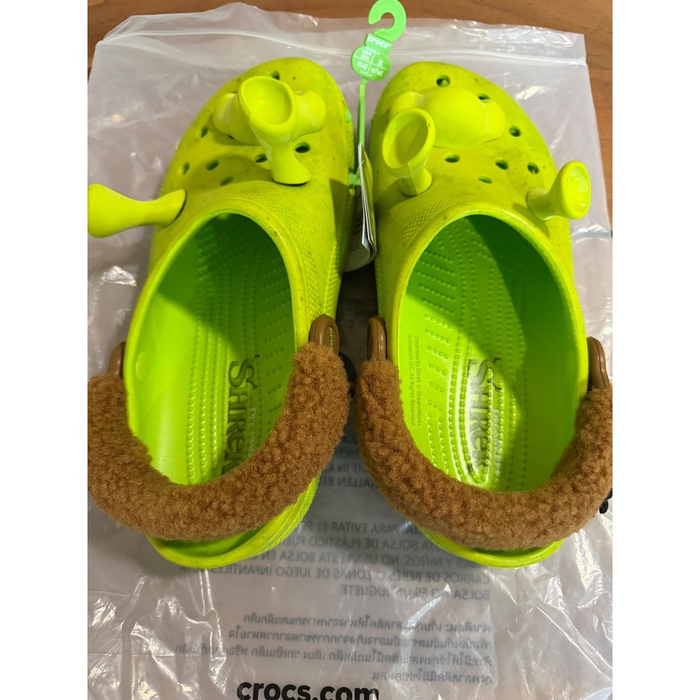 Crocs Classic Clog Shrek Lime Punch Green Brown Men's 8/ Women's 10 - Picture 4 of 6